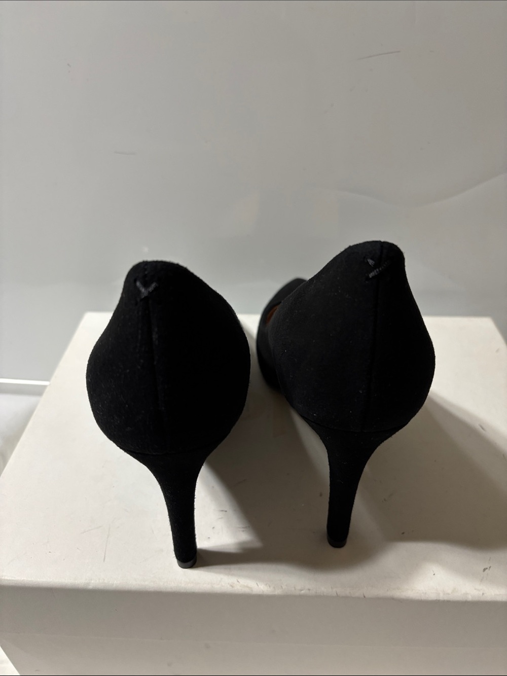 Inez Lola Black Pointed Suede Pumps with leather sole. Made in Spain. NWOT - Picture 7 of 10